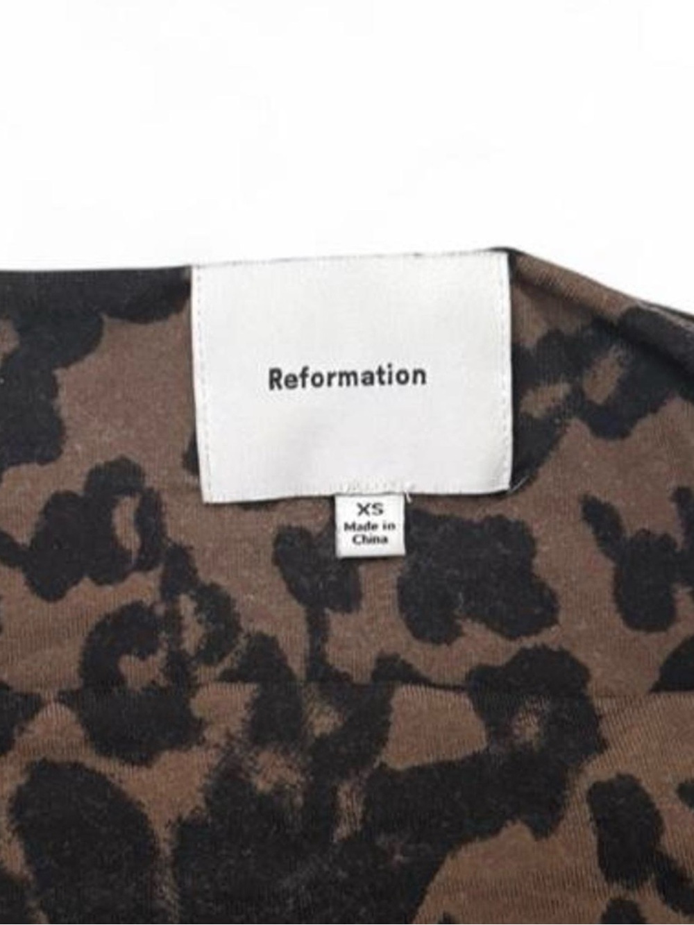 Reformation Brown and Black Leopard-Print Slip Maxi Dress - Picture 3 of 3